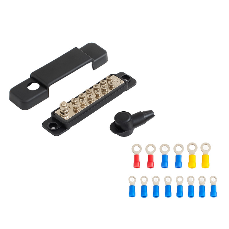 Obrazek produktu Busbar Solvian 48V 150A 1P M8 12P M4 konektory (SKU: 4095) - importowany z CSV (SunTrack)